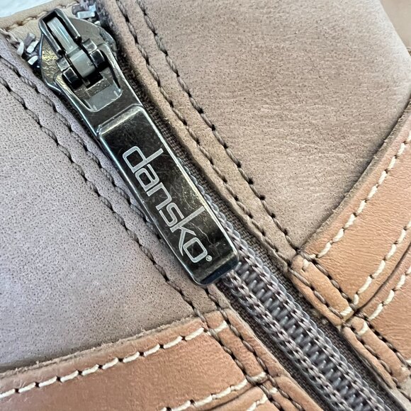 Dansko Boots Womens Size 10/41 Brook Taupe Burnished Nubuck Leather Boot - Picture 2 of 16